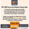 2021-MSÜ SINAV GİRİŞ BELGELERİ ERİŞİME AÇILDI