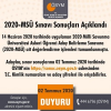 MSÜ-2020 SONUÇLARI AÇIKLANDI !