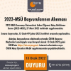 2022 MSÜ BAŞVURULARININ ALINMASI