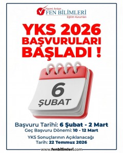 YKS 2026 BAŞVURULARI BAŞLADI.