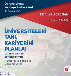 ÜNİVERSİTELERİ TANI KARİYERİNİ PLANLA ! 