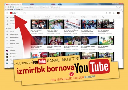 Okulumuzun YOUTUBE kanalı aktiftir.