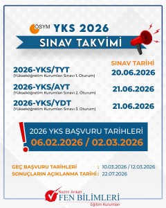 YKS 2026 SINAV TAKVİMİ AÇIKLANDI.