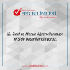 12. SINIF VE MEZUN ÖĞRENCİLERİMİZE YKS’DE BAŞARILAR DİLERİZ.