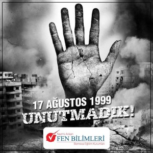 MARMARA DEPREMİ’NDE HAYATINI KAYBEDEN TÜM VATANDAŞLARIMIZA BİR KEZ DAHA ALLAH’TAN RAHMET, YAKINLARINA BAŞSAĞLIĞI DİLERİZ.