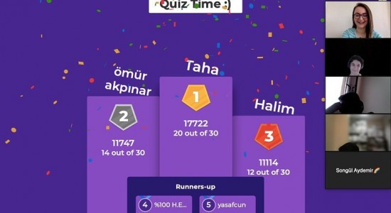 7. SINIF ÖĞRENCİLERİMİZ İLE İNGİLİZCE MAİN COURSE DERSİNDE QUIZ SHOW ETKİNLİĞİ KAPSAMINDA KAHOOT OYNADIK.