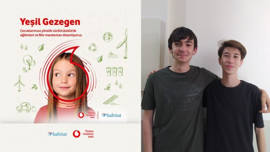 TÜRKİYE VODAFONE VAKFI VE HABİTAT DERNEĞİ İŞ BİRLİĞİ İLE DÜZENLENEN YEŞİL GEZEGEN VE ÇEVRE HACKATHONUNDA PROJELERİYLE ÖĞRENCİLERİMİZ 1. OLMUŞTUR.