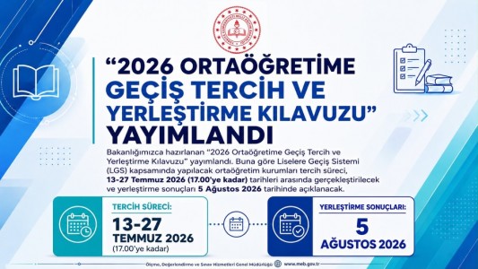2026 - ORTAÖĞRETİME GEÇİŞ TERCİH VE YERLEŞTİRME KILAVUZU YAYIMLANDI