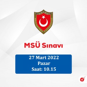 MSÜ SINAVINA GİRECEK TÜM ÖĞRENCİLERİMİZE BAŞARILAR DİLERİZ.