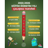 2025-2026 EĞİTİM ÖĞRETİM YILI ÇALIŞMA TAKVİMİ