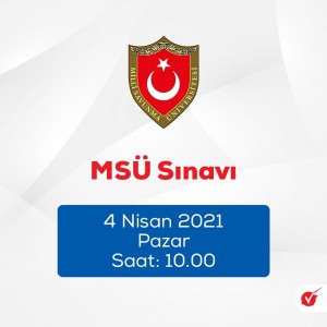 SEVGİLİ ÖĞRENCİLERİMİZ, 4 NİSAN 2021 PAZAR GÜNÜ MSÜ SINAVINA GİRERKEN SINAVA GİRİŞ BELGENİZİ VE T.C KİMLİK KARTINIZI YANINIZDA BULUNDURMANIZ, SAAT 10.00 DAN ÖNCE SINAV BİNASINDA OLMANIZ GEREKMEKTEDİR.