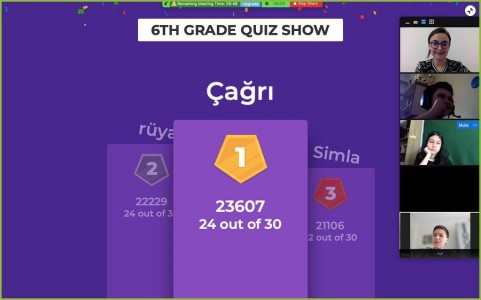 6-A SINIFI ÖĞRENCİLERİMİZ İLE İNGİLİZCE MAİN COURSE DERSİNDE QUİZ SHOW ETKİNLİĞİ KAPSAMINDA KAHOOT OYNADIK.